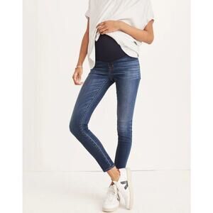 Madewell Women's Maternity Over-the-Belly Skinny Denim Jeans Size 34 Blue NWT